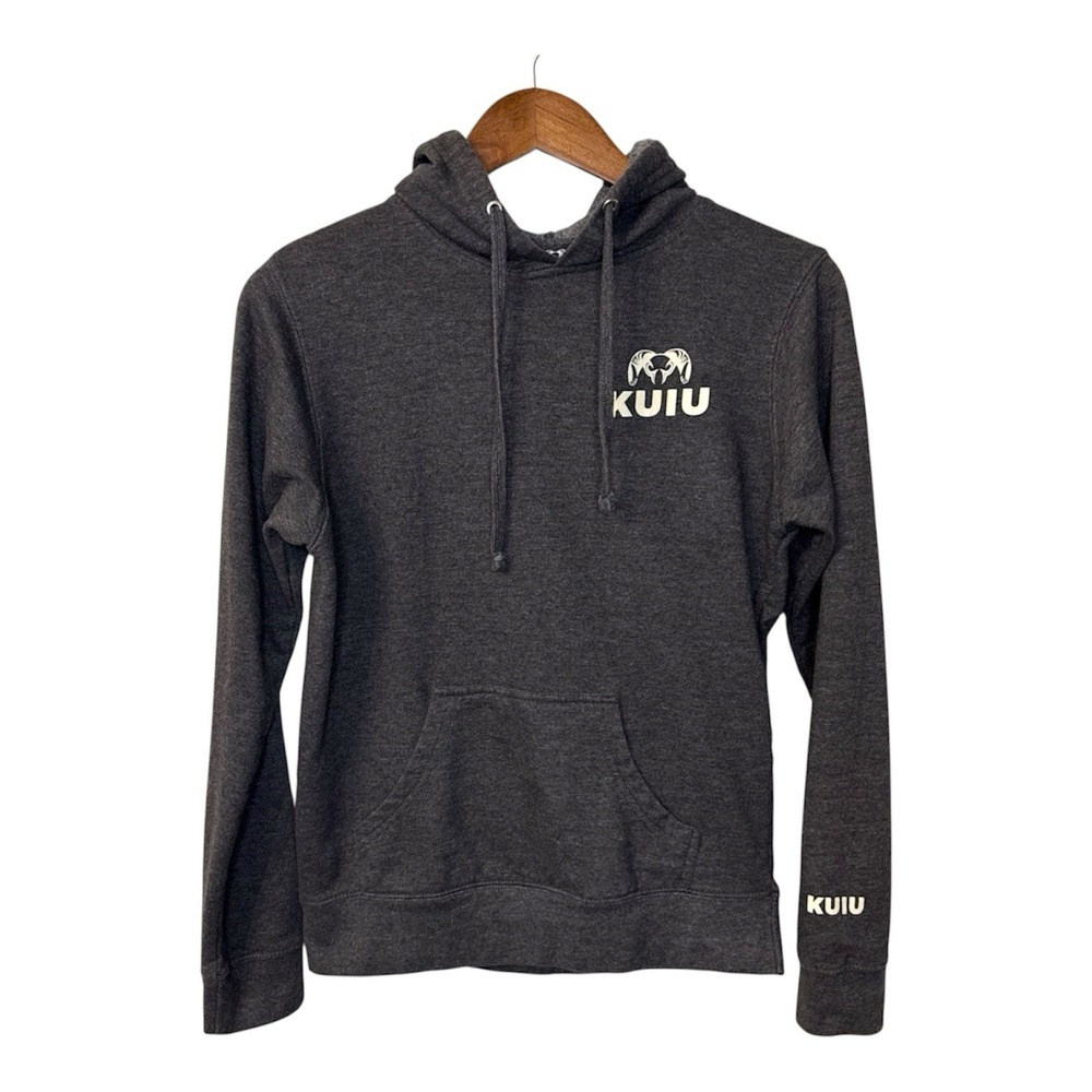 Kuiu Ultralight Mountain Hunting logo hoodie women's small gray gorpcre outdoor